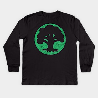 gREEN-Mana-Logo-Magic-The-Gathering Kids Long Sleeve T-Shirt